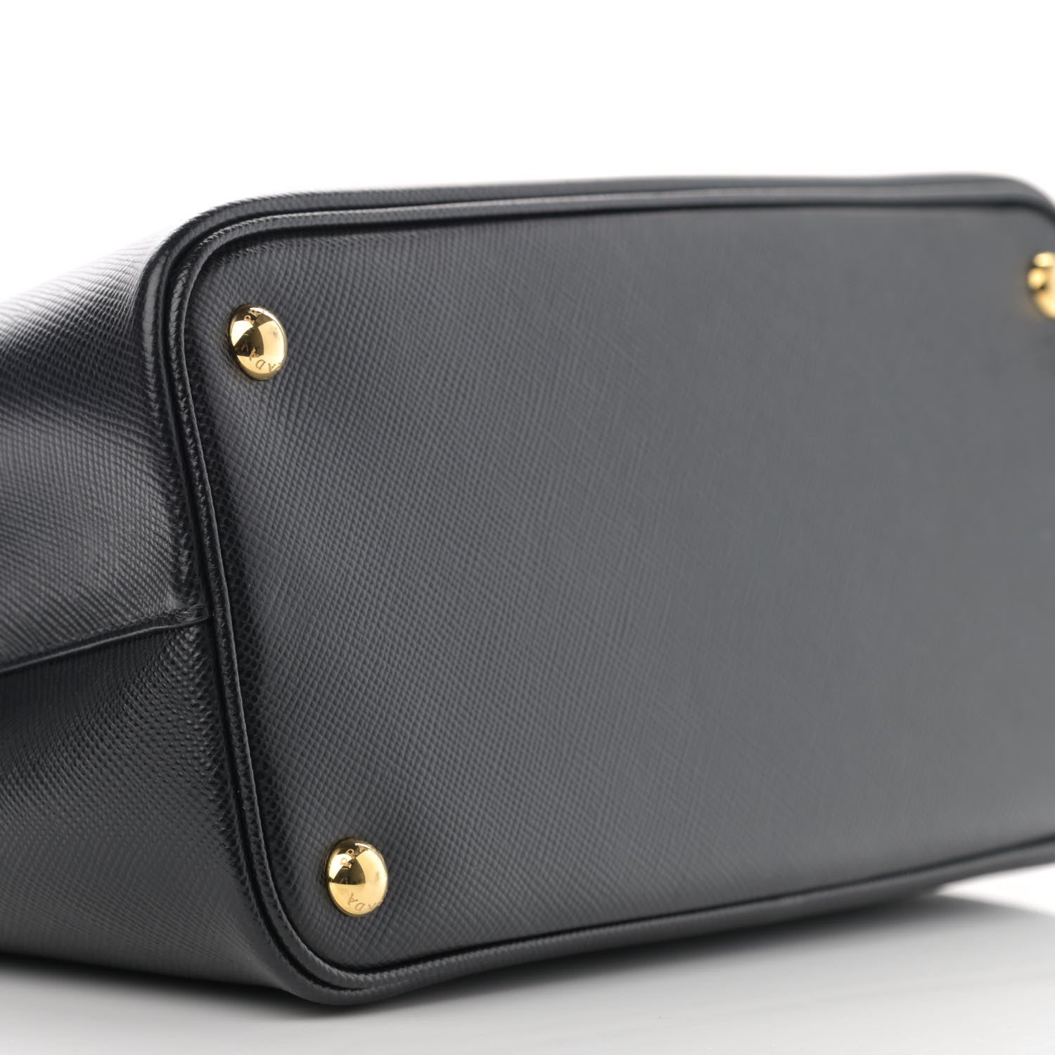 Prada Saffiano Cuir Small Double Bag Black Fuoco 9 of 10