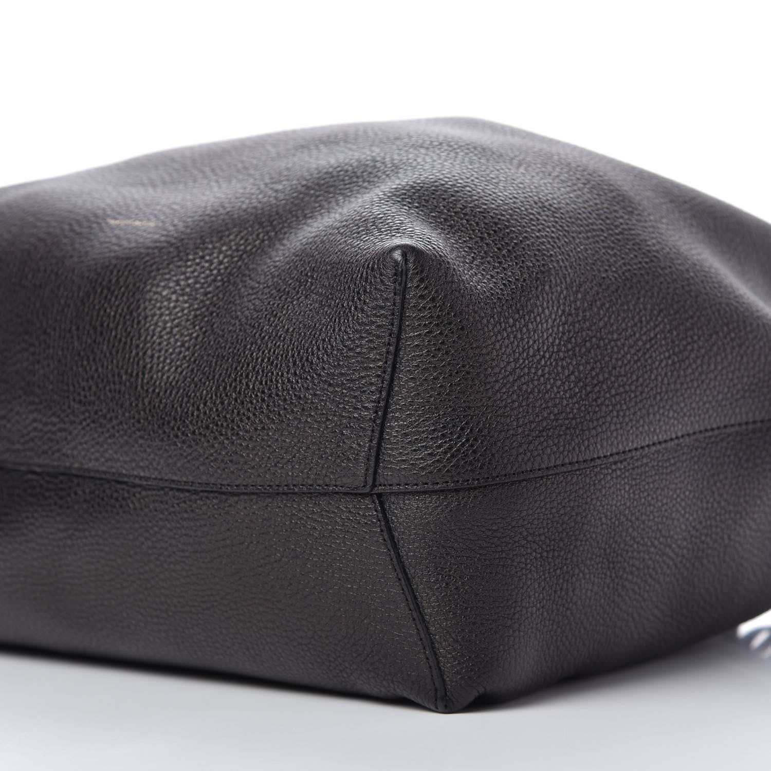 Mansur Gavriel Tumbled Calfskin Large Shopping Tote Black 7 of 9