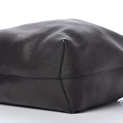 Mansur Gavriel Tumbled Calfskin Large Shopping Tote Black 7 of 9