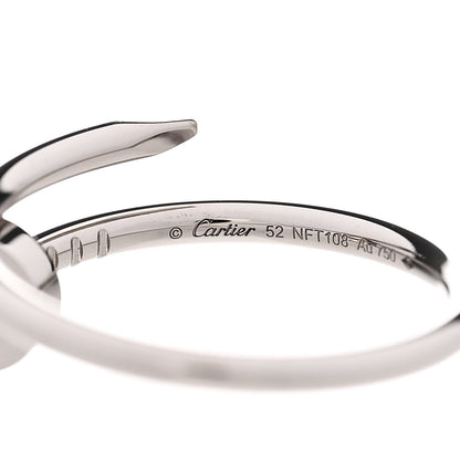 Cartier 18K White Gold Small Juste Un Clou Ring 52 6 4 of 5