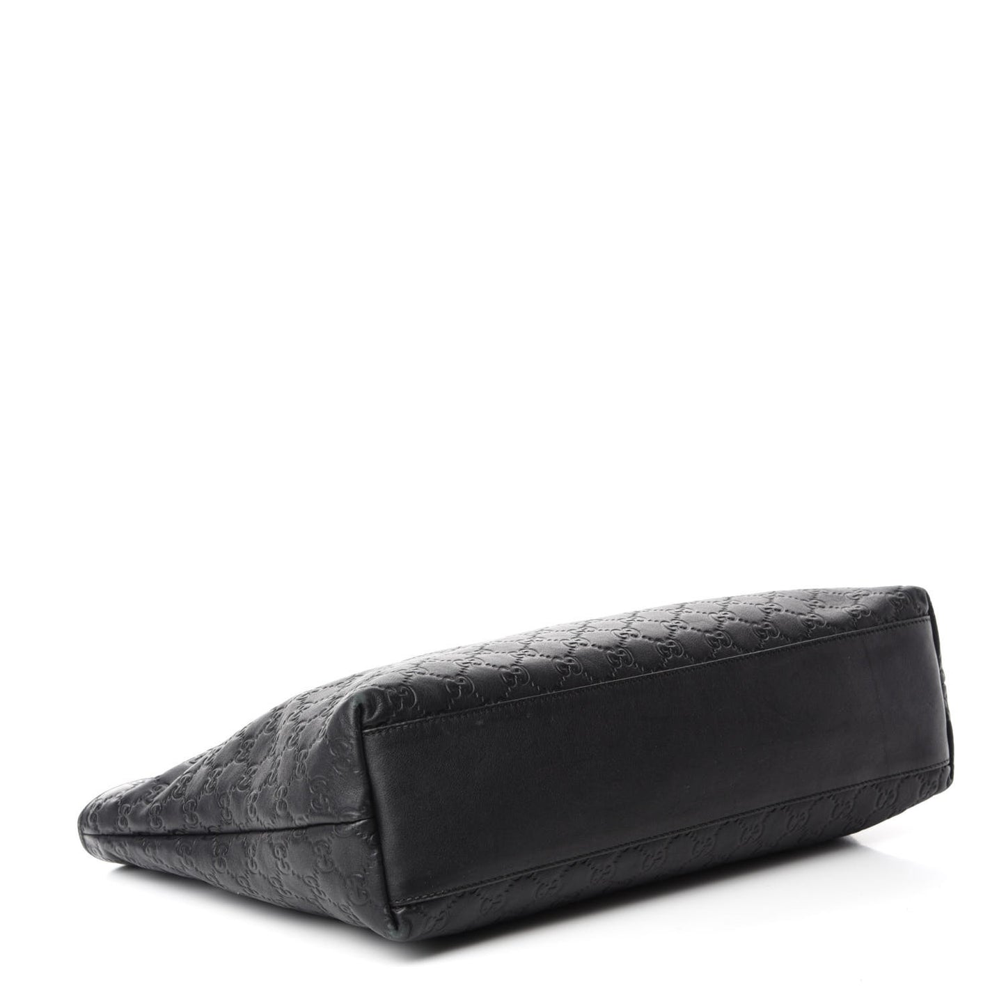 Guccissima Medium Zippered Shopping Tote Black