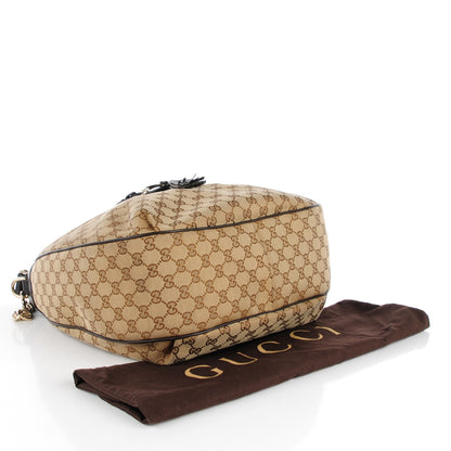 Gucci Monogram Margaux Calfskin Medium Emily Hobo Beige Ebony Cocoa 4 of 7