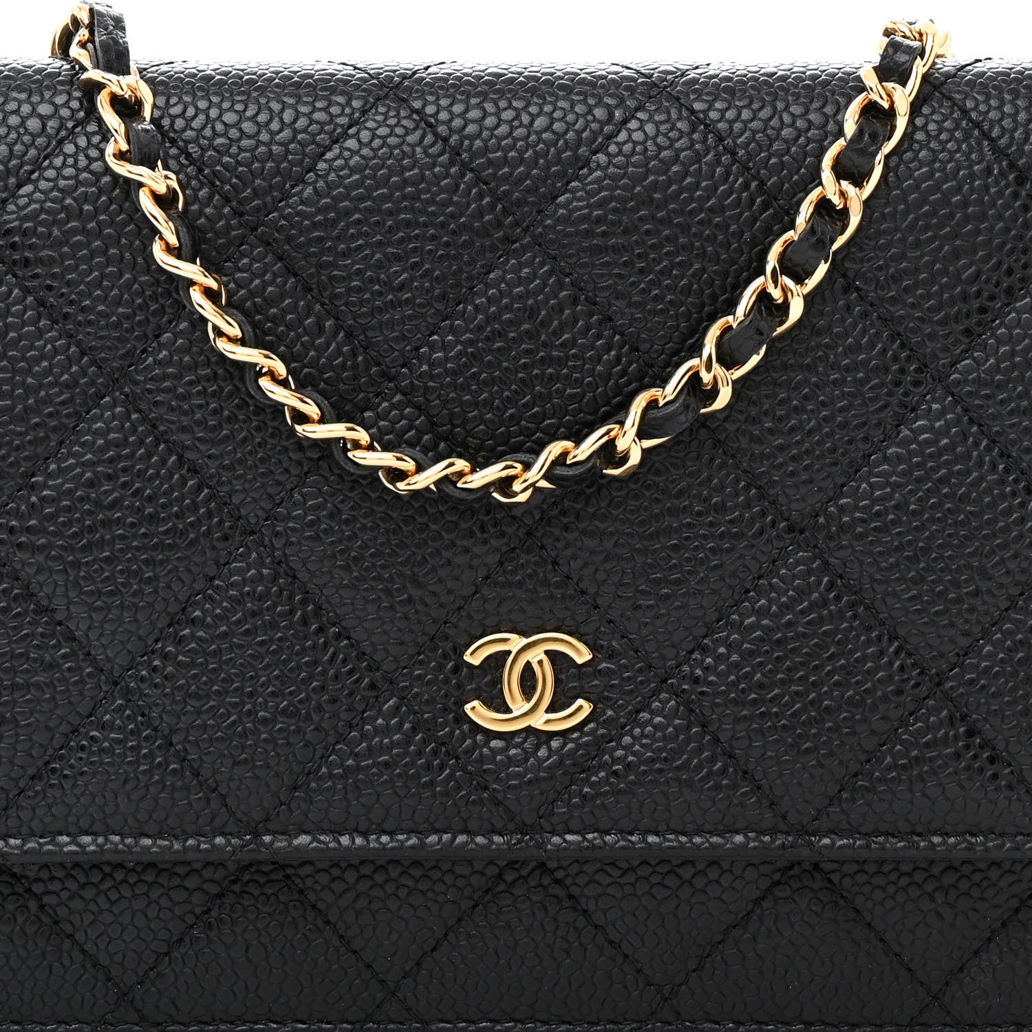 Chanel Caviar Quilted Wallet on Chain WOC Black 9 of 11