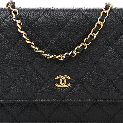 Chanel Caviar Quilted Wallet on Chain WOC Black 9 of 11