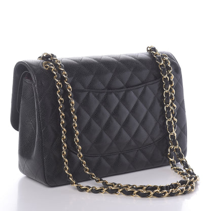 Chanel Caviar Quilted Jumbo Double Flap Black 4 of 10