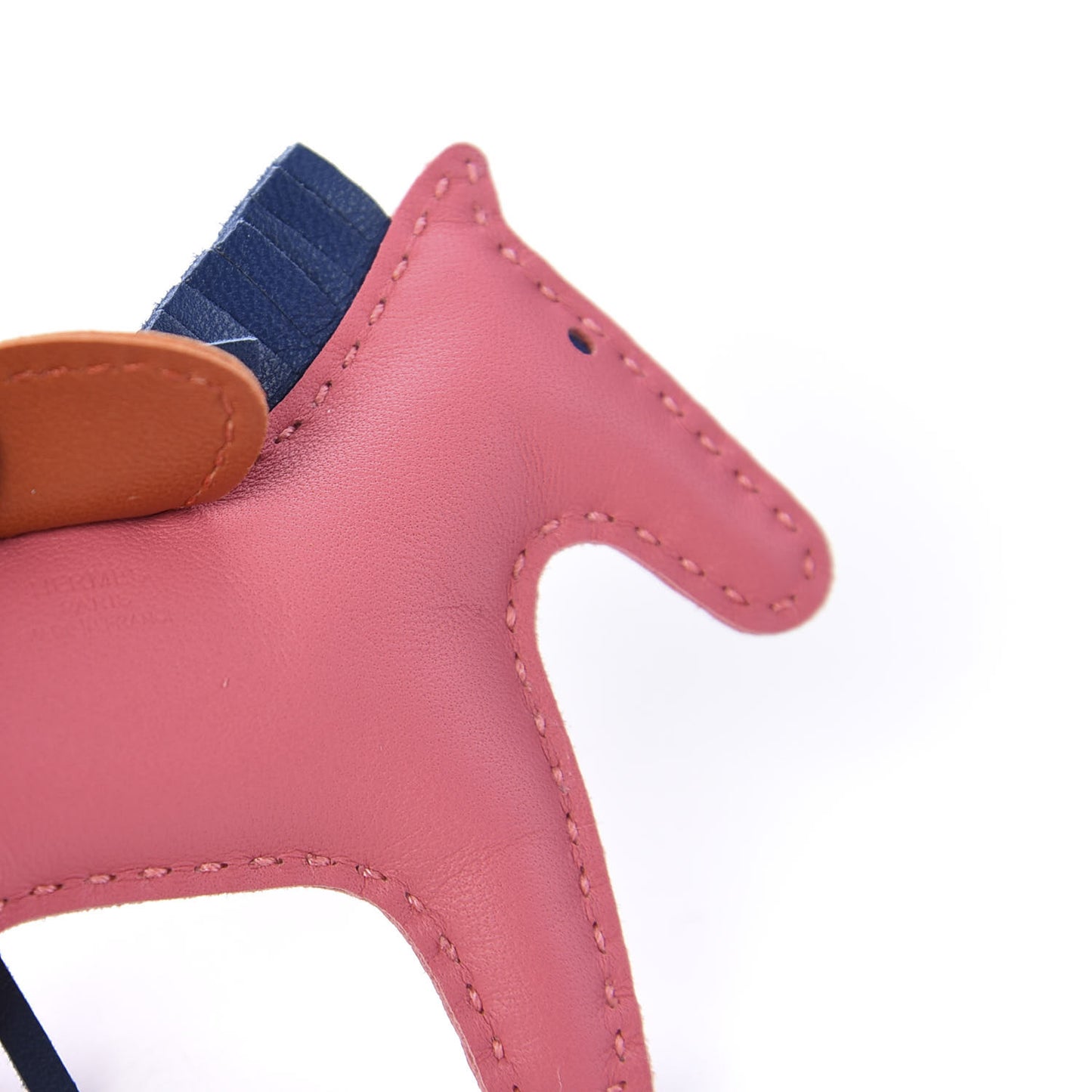 Milo Lambskin Grigri Rodeo Bag Charm PM Rose Azalee Cornaline Bleu De Malte