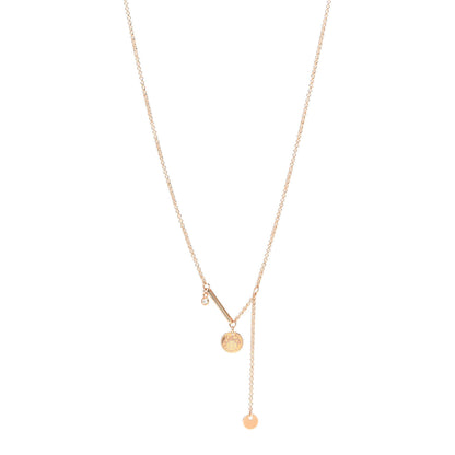 Hermes 18K Rose Gold Diamond TPM Ex-Libris Pendant Necklace 1 of 6