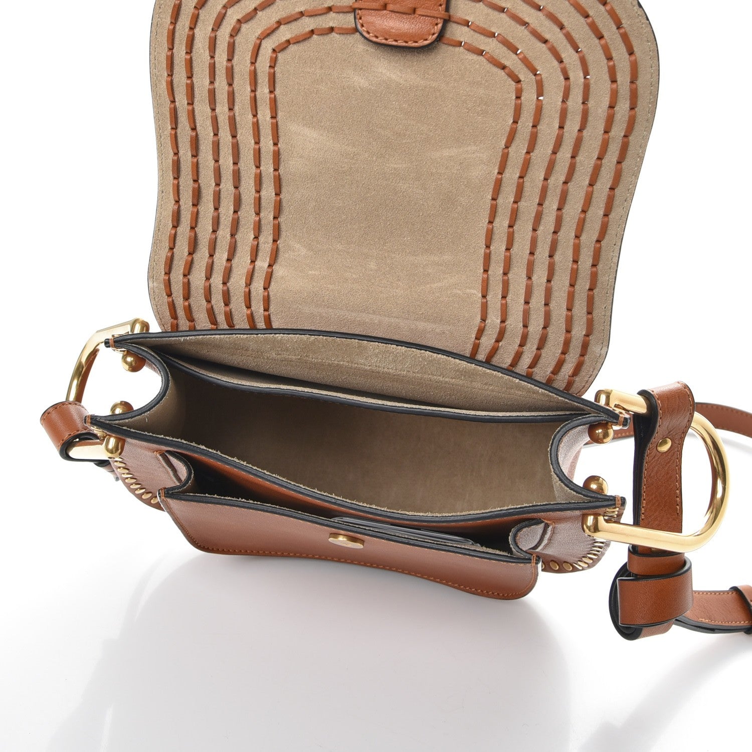 Chloe Calfskin Braided Small Hudson Bag Caramel 5 of 7