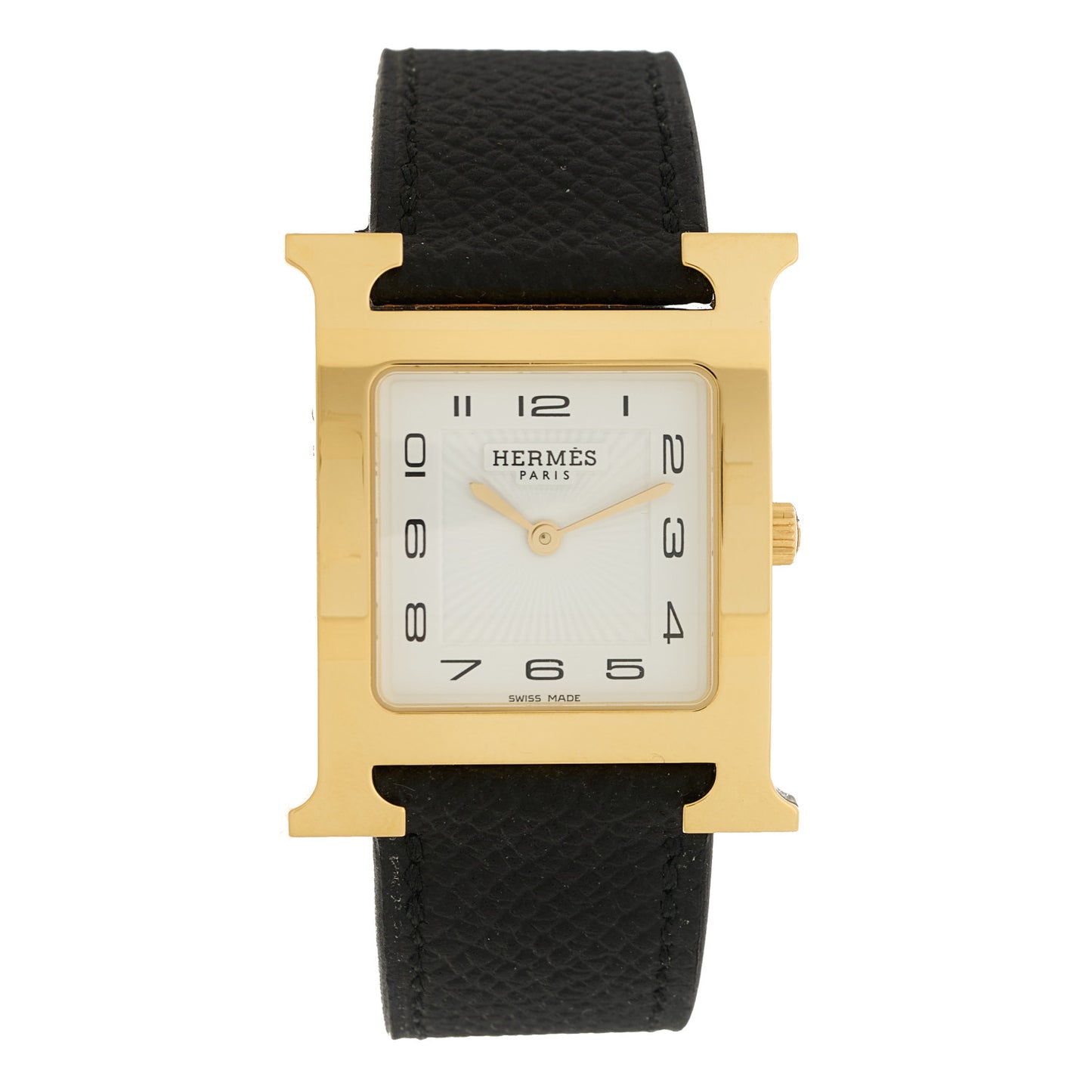 Stainless Steel Epsom 26mm Heure H Hour Quartz Watch Noir