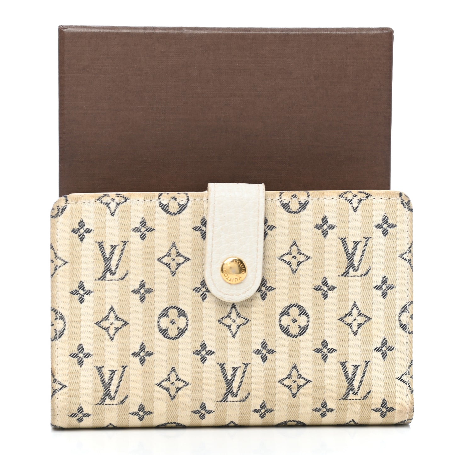 Mini Lin Croisette French Purse Wallet Blue