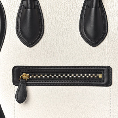 Celine Bullhide Calfskin Mini Bi-Color Luggage Black White 17 of 17