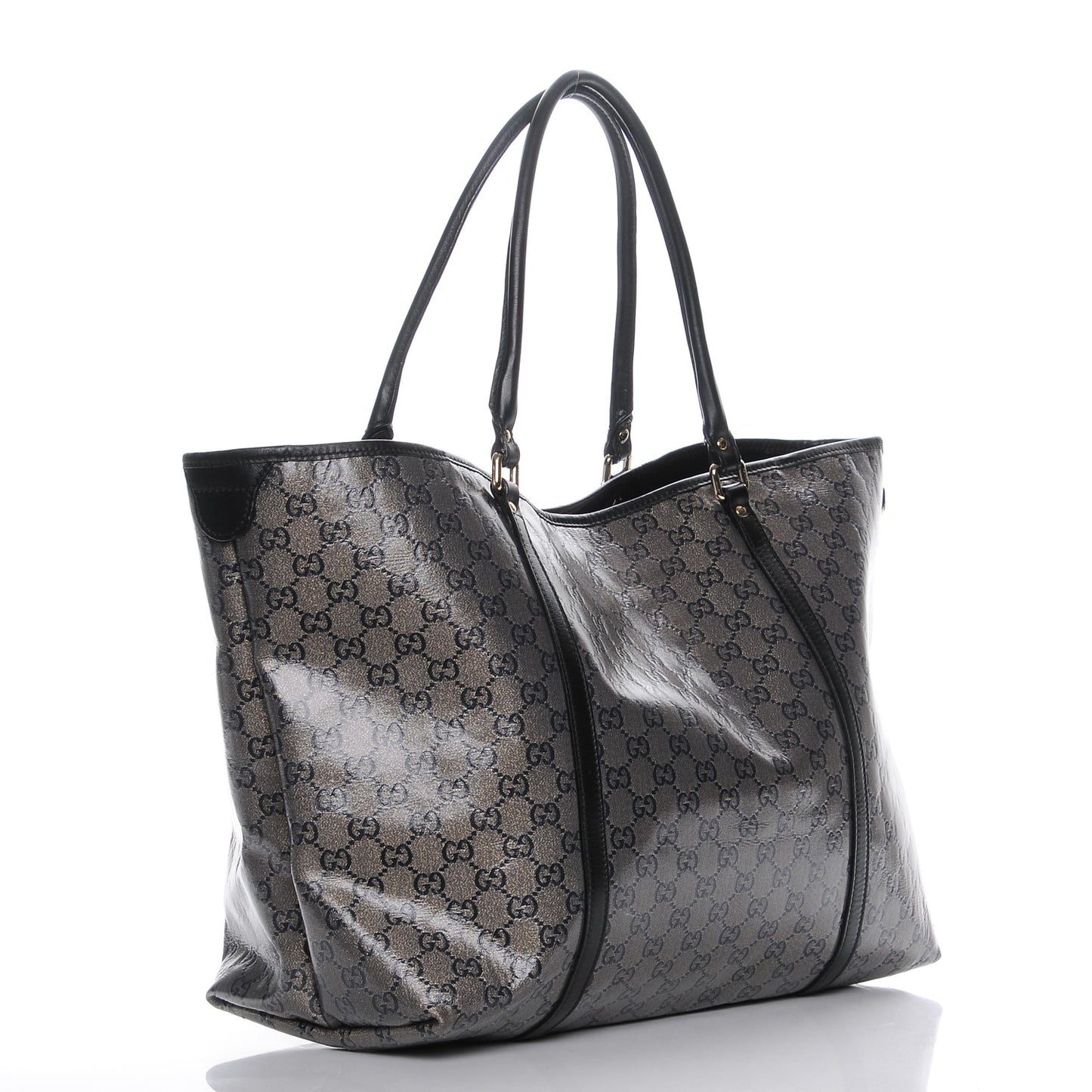 Crystal Monogram Large Joy Tote Black