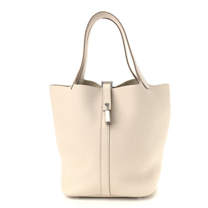 Hermes Taurillon Clemence Picotin Lock 22 MM Craie 1 of 9