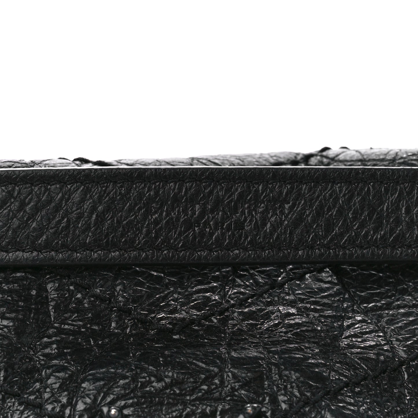 Crinkled Calfskin Matelasse Monogram Medium Niki Chain Satchel Black