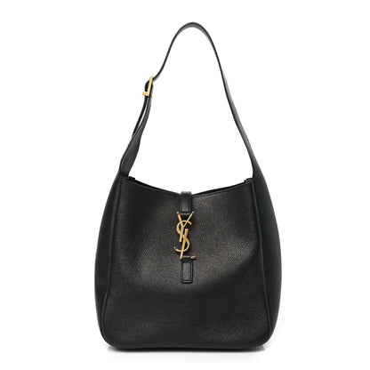 Saint Laurent Smooth Calfskin Small Le 5 A 7 Soft Hobo Black 1 of 9