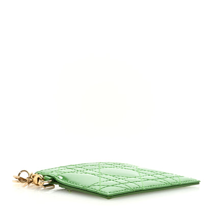 Christian Dior Patent Cannage Lady Dior Card Holder Green 4 of 6