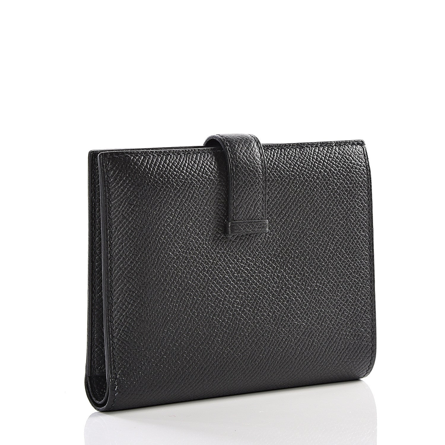 Hermes Epsom Bearn Compact Wallet Black 2 of 13