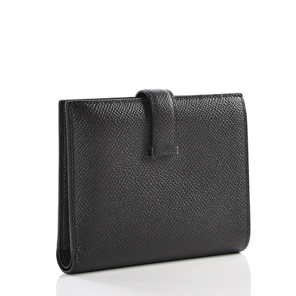 Hermes Epsom Bearn Compact Wallet Black 2 of 13