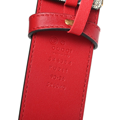 Gucci GG Plus Monogram Blooms Plaque Belt 90 36 Blue 3 of 5