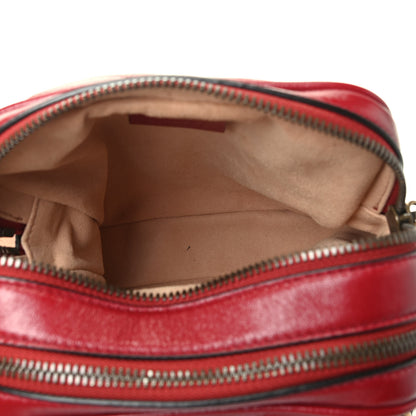 Gucci Azalea Calfskin Matelasse Diagonal Tall GG Marmont Crossbody Bag Romantic Cerise 4 of 4