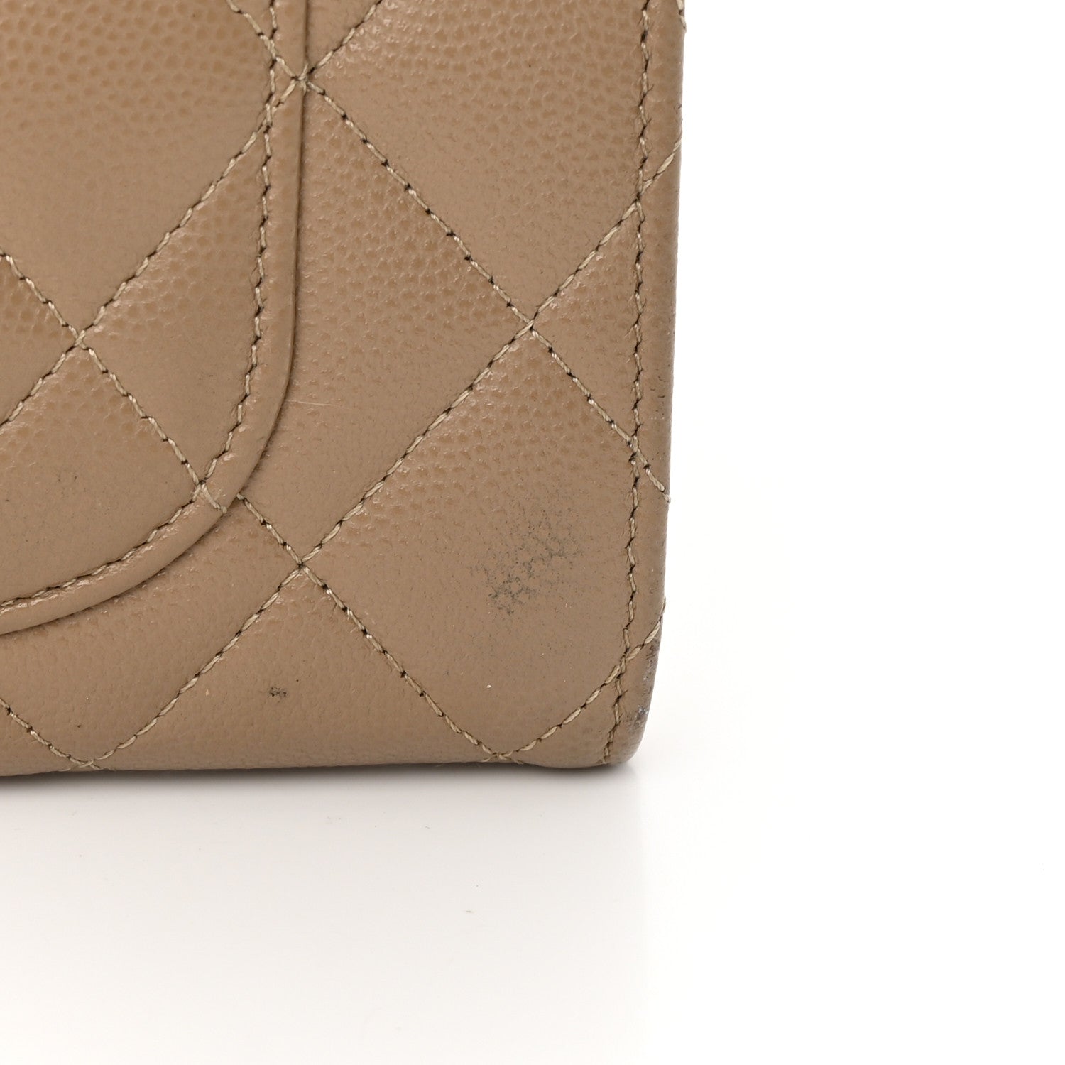 Chanel Caviar Quilted Long Flap Wallet Beige 15 of 15