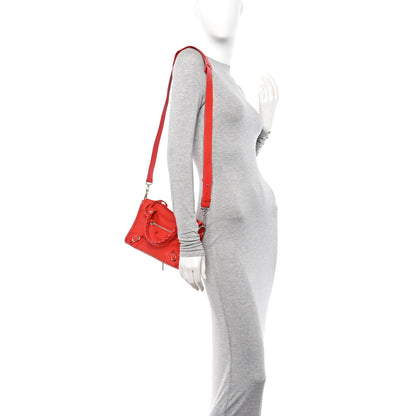 Balenciaga Matte Goatskin Rubber Covered Classic Hardware Mini City Rouge Coquelicot Rouge Braise 2 of 12