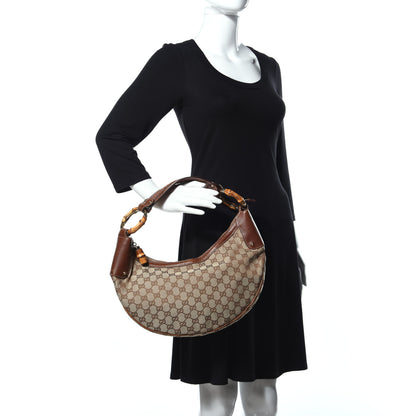 Gucci Monogram Bamboo Ring Hobo Brown 2 of 11