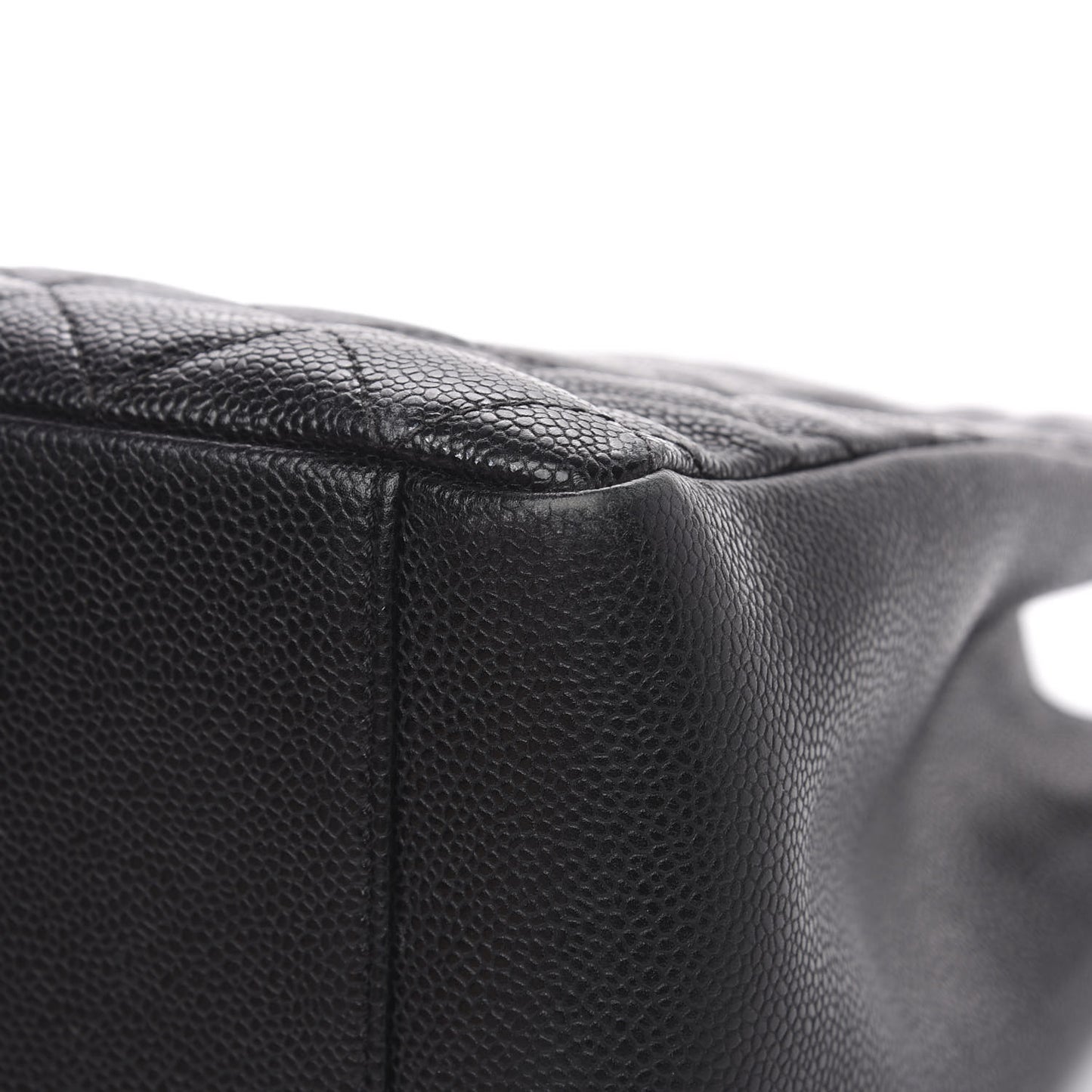 Caviar Quilted Grand Shopping Tote GST Black