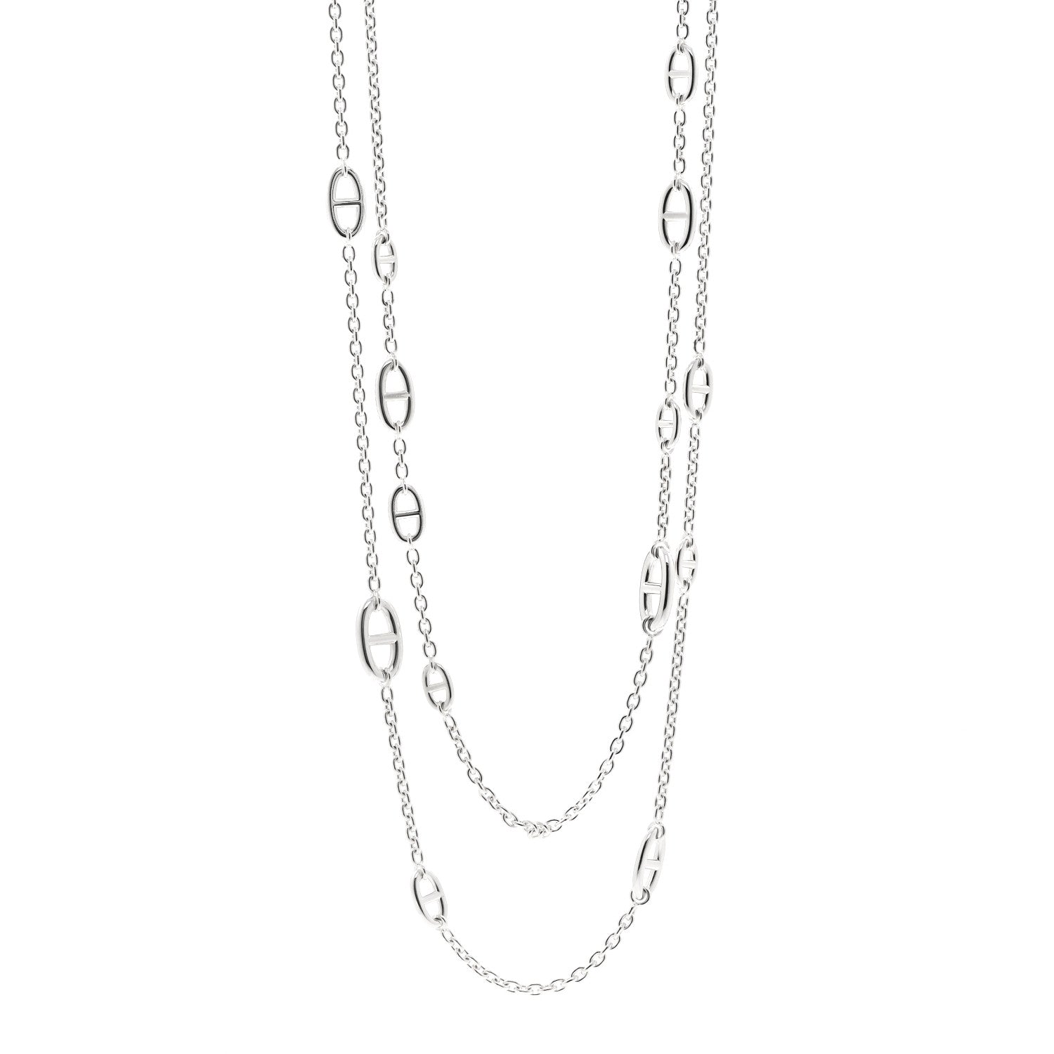 Hermes Sterling Silver Farandole Necklace 160 1 of 6