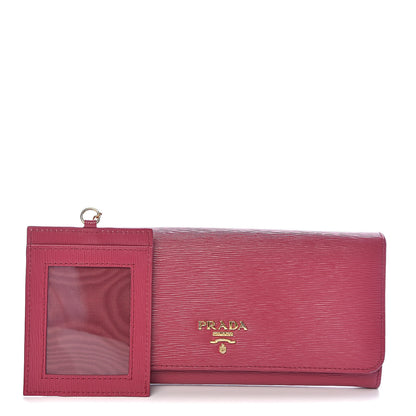 Prada Vitello Move Continental Flap Wallet Peonia 3 of 8