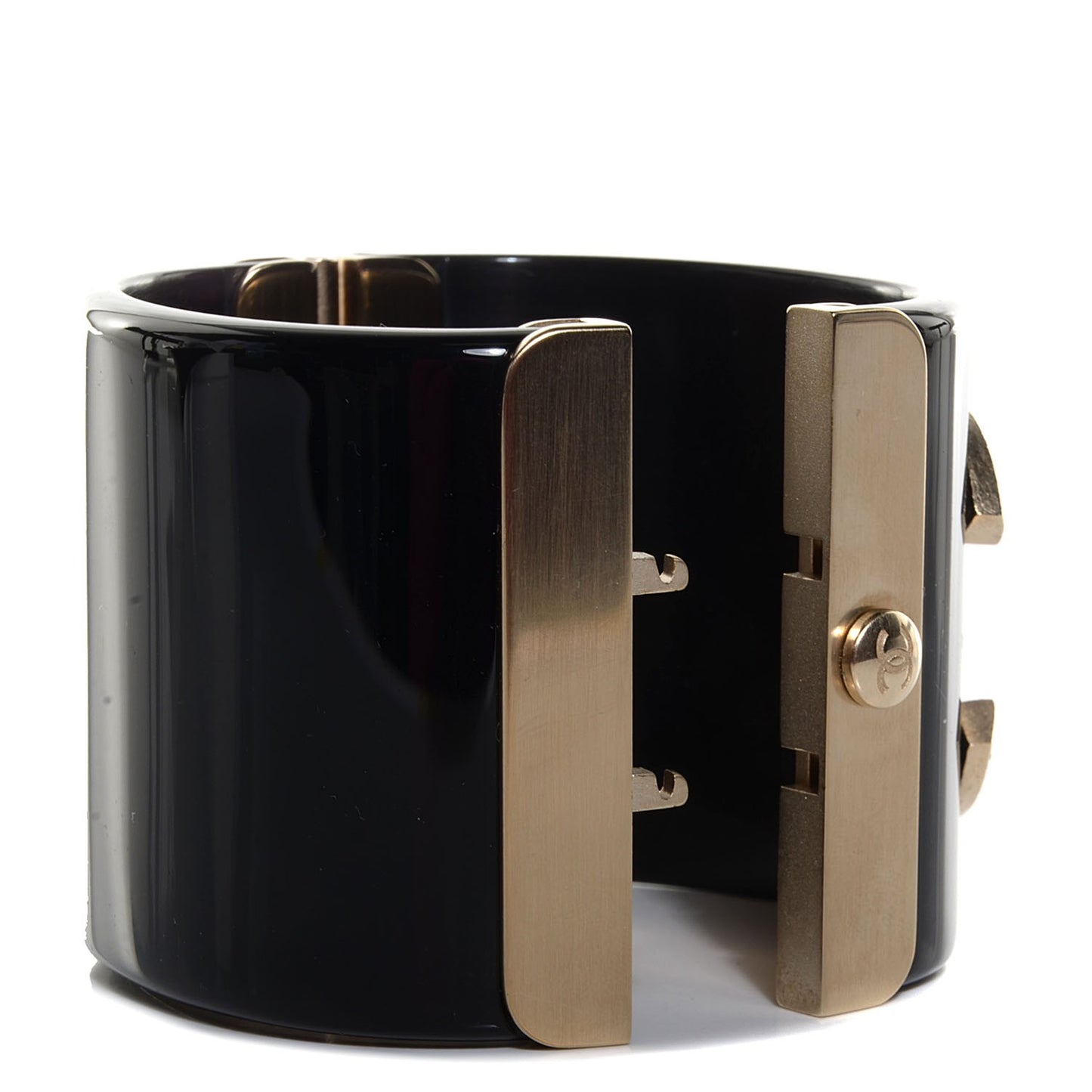 Resin Crystal CC Cuff Black Gold