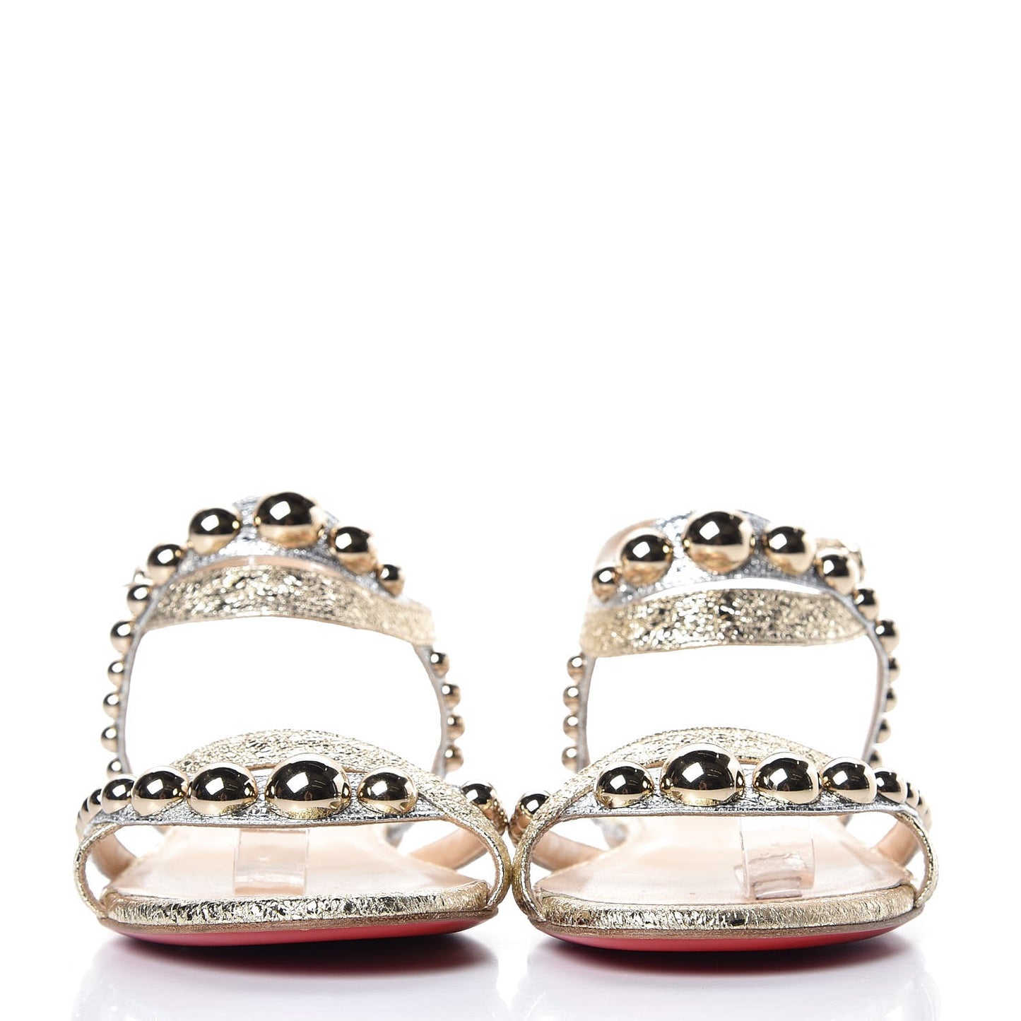 Specchio Vintage Galeria Flat Sandals 38.5 Platine Light Gold