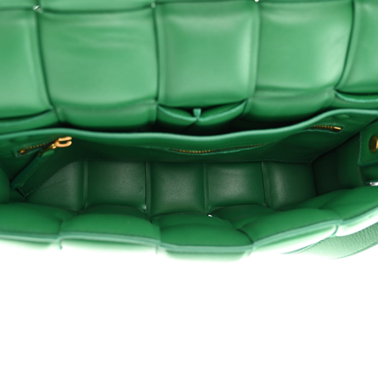 Nappa Maxi Intreccio Padded Cassette Crossbody Bag Racing Green