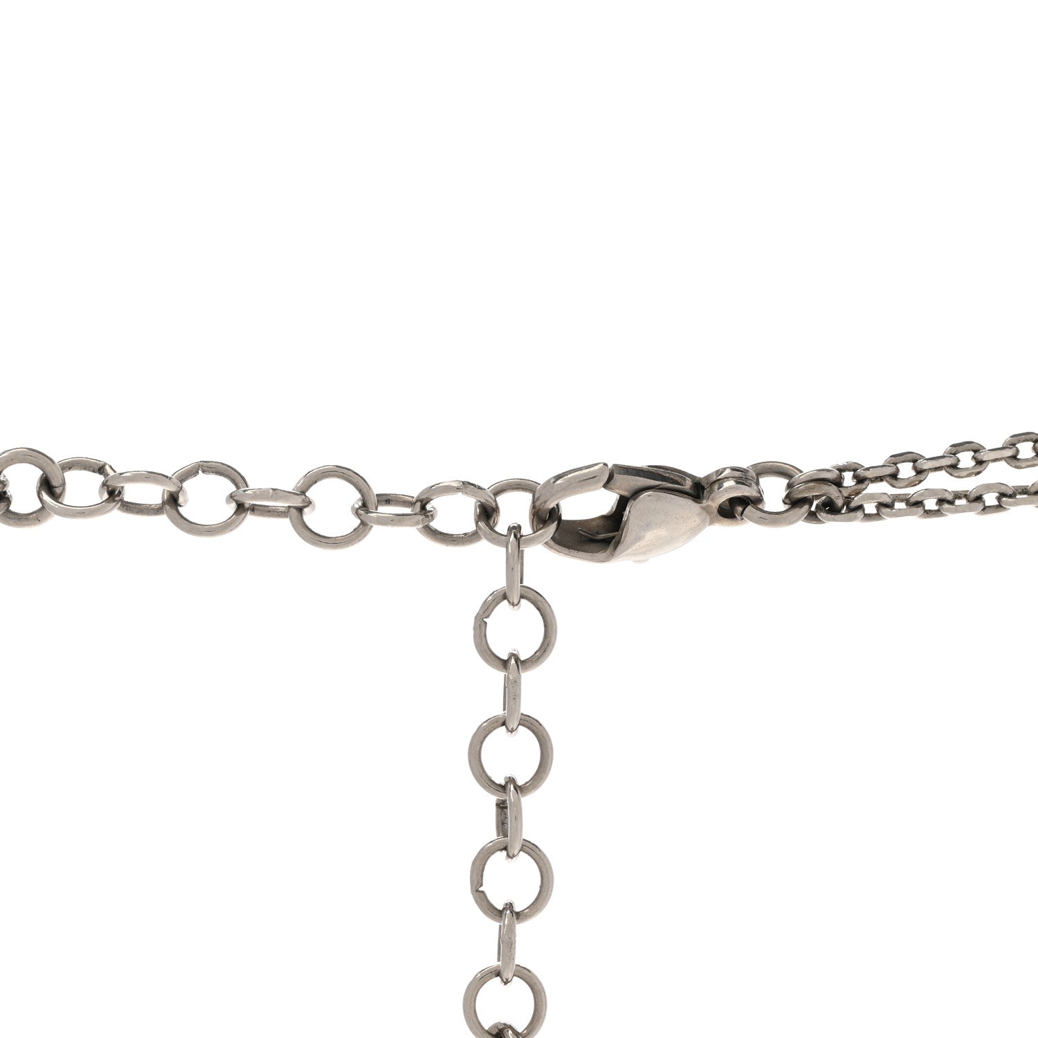 Chanel Ruthenium Baguette Crystal CC Necklace Black 5 of 7