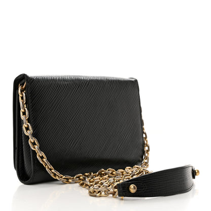 Louis Vuitton Epi Mechanical Flowers Twist Chain Wallet Black 2 of 13