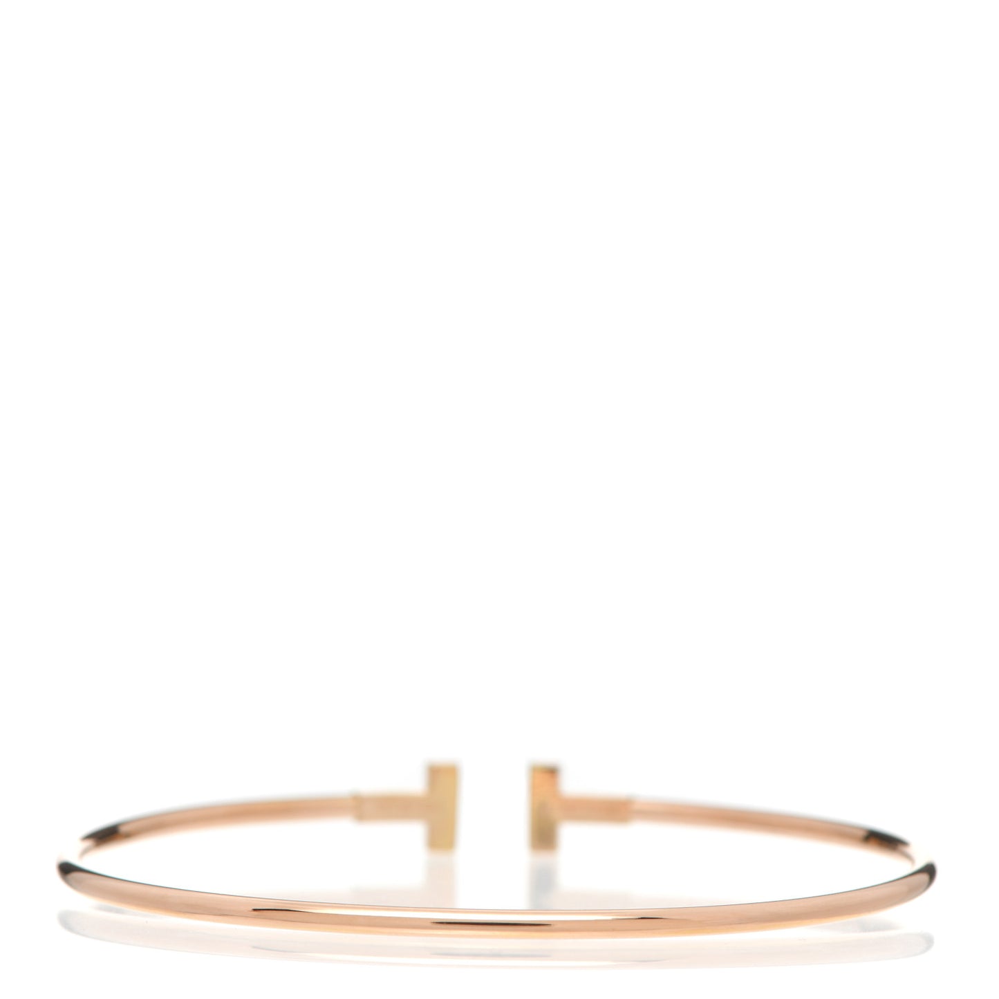 18K Rose Gold Narrow T Wire Bracelet