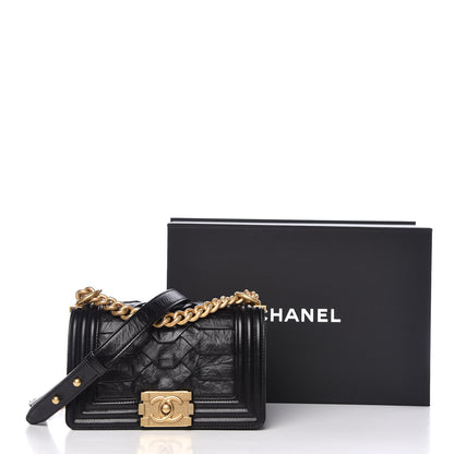 Chanel Crumpled Calfskin Small Boy Flap Black 10 of 10