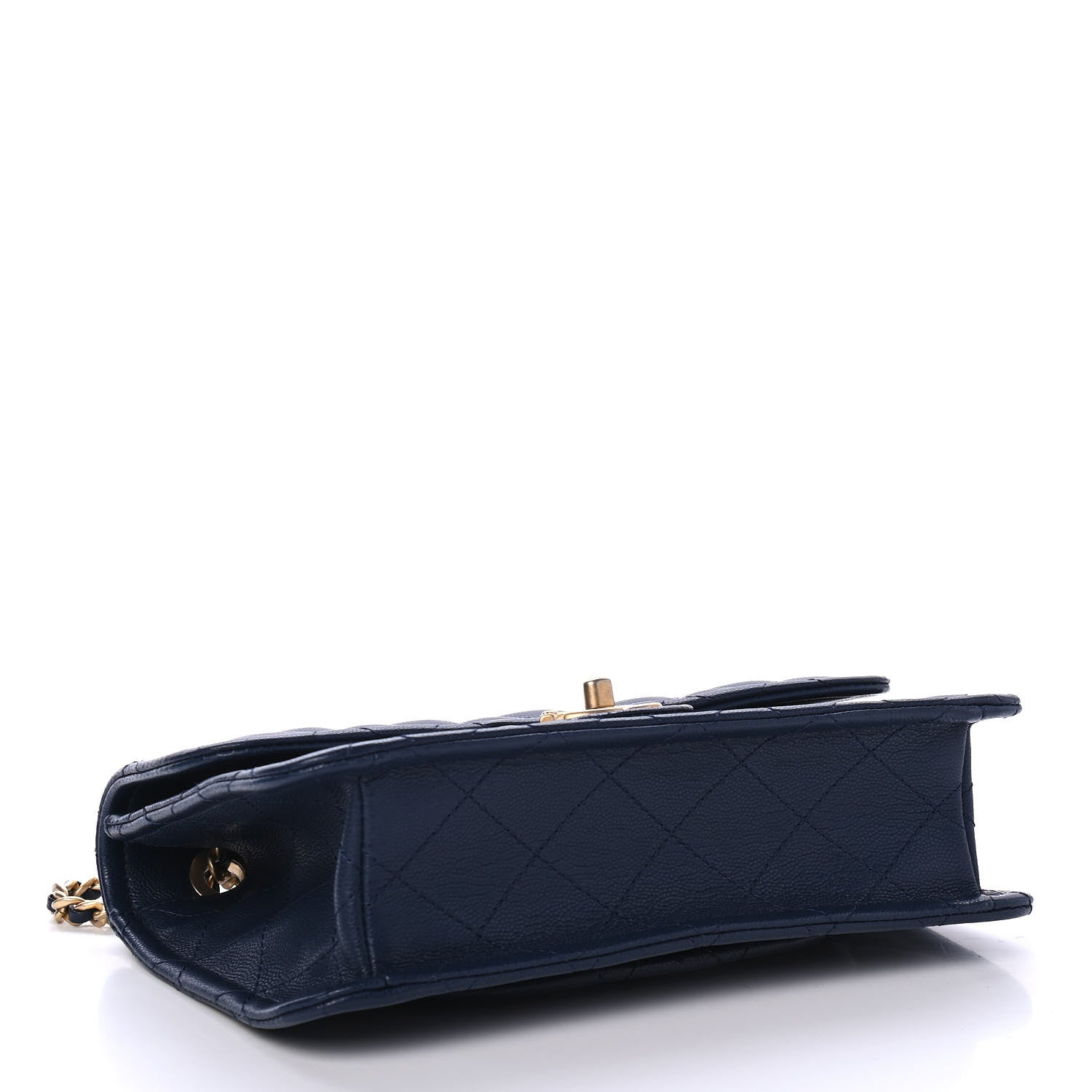 Chanel Caviar Quilted Medium Sweet Classic Flap Navy Blue 3 of 4