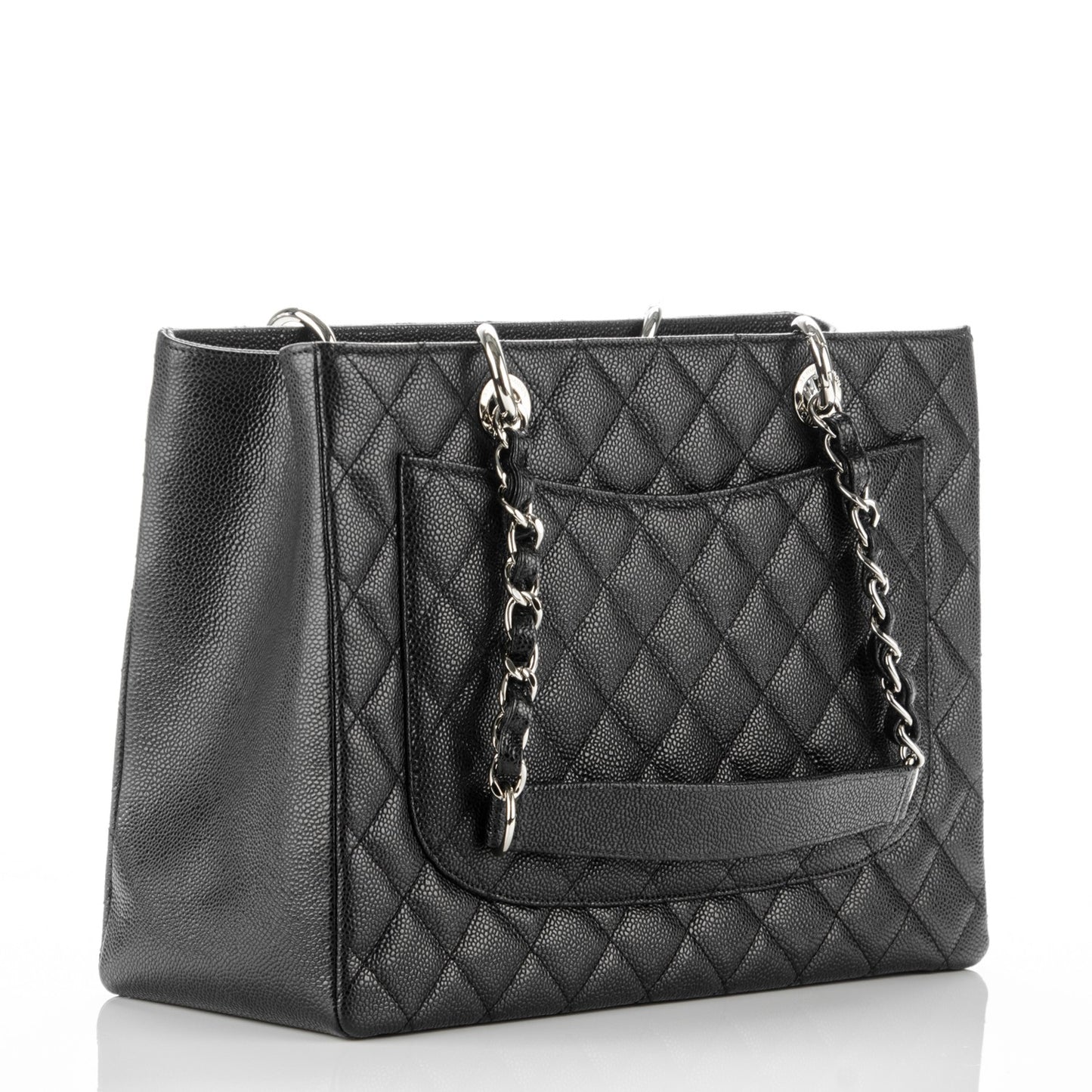 Caviar Quilted Grand Shopping Tote GST Black