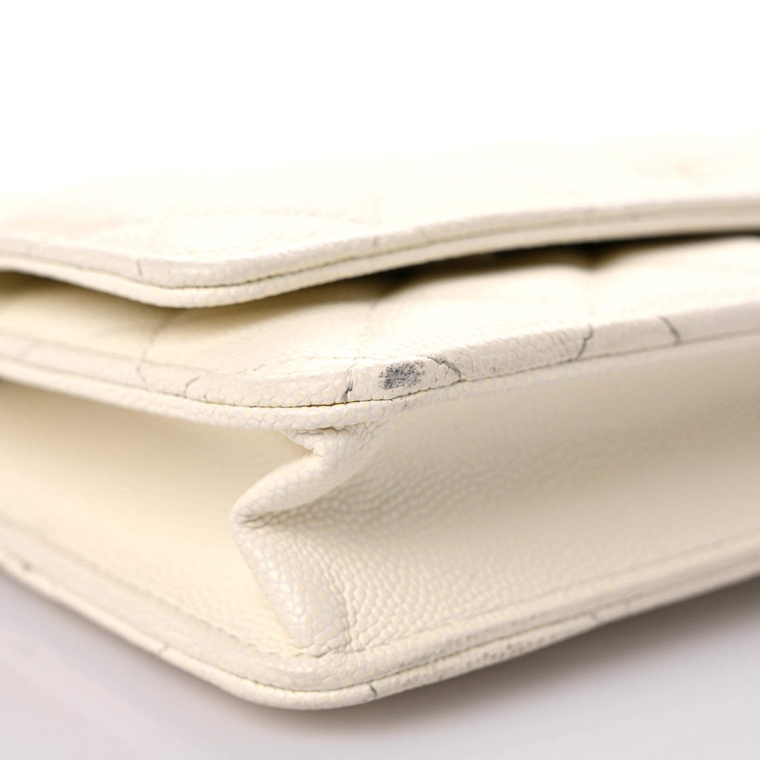 Chanel Caviar Quilted Wallet On Chain WOC White 9 of 20