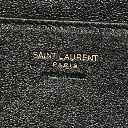 Saint Laurent Suede Large Cassandre Envelope Pouch Golden Leaf 6 of 7