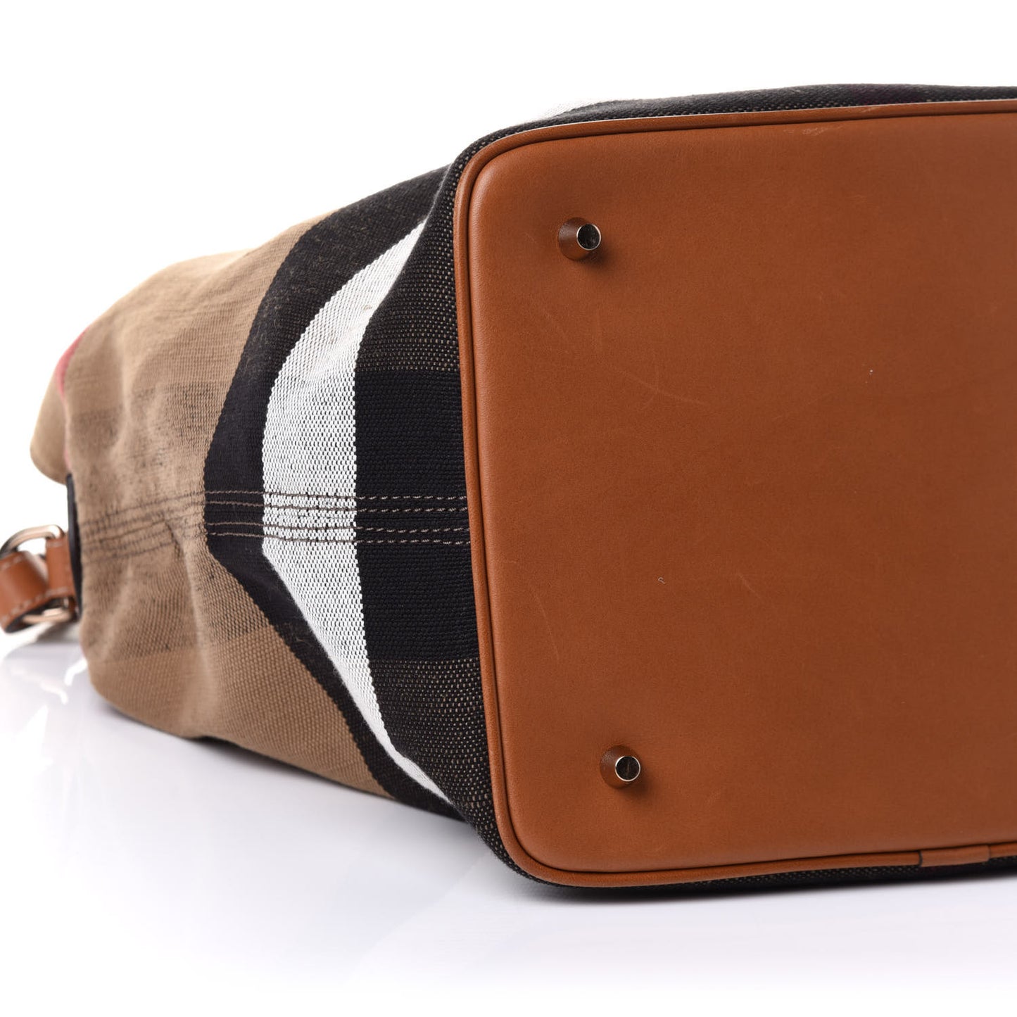 Canvas Mega Check Medium Ashby Hobo Saddle Brown