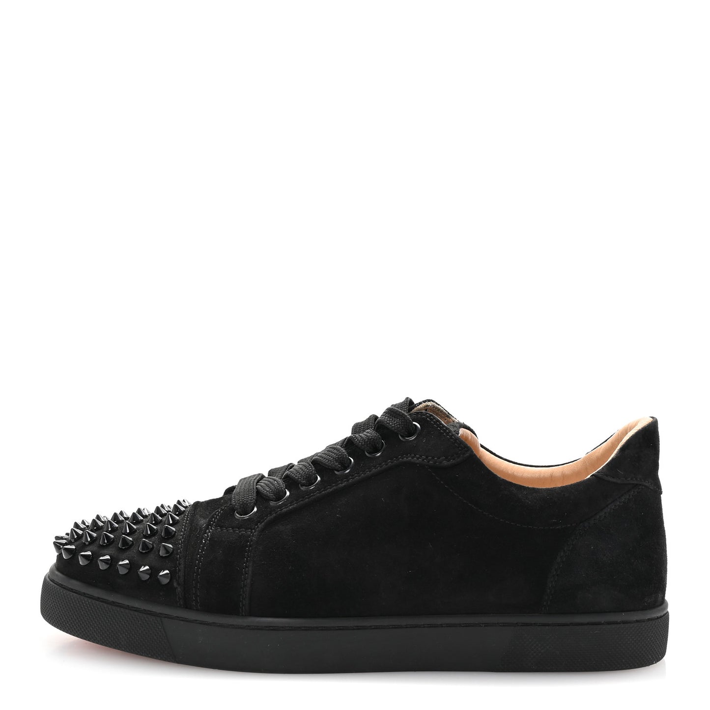 Suede Louis Junior Spikes Flat Sneakers 38 Black