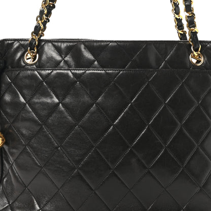 Chanel Lambskin Quilted Shopping Tote Dark Brown 7 of 12