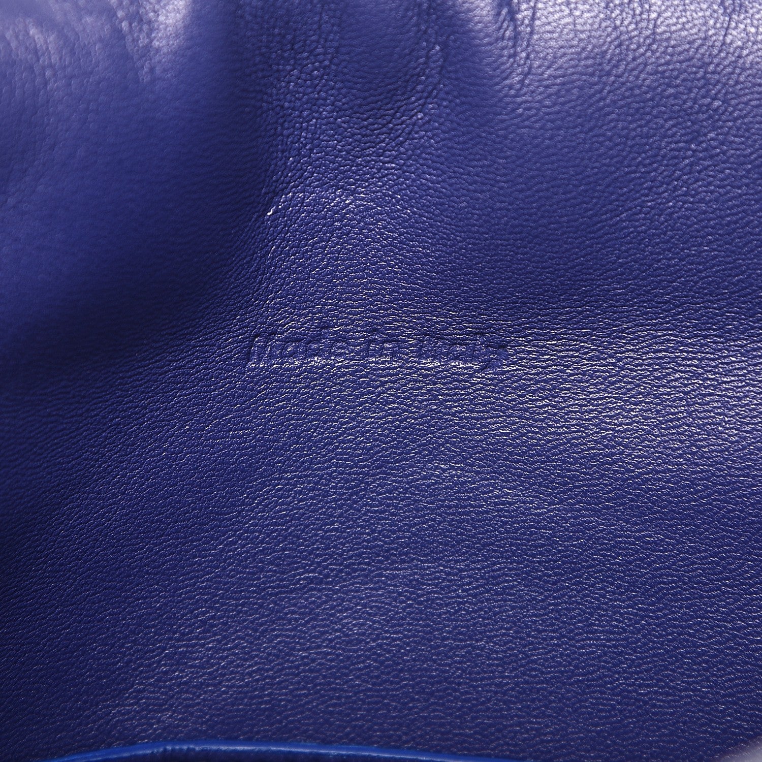 Celine Grained Calfskin Medium Trotteur Indigo 6 of 7
