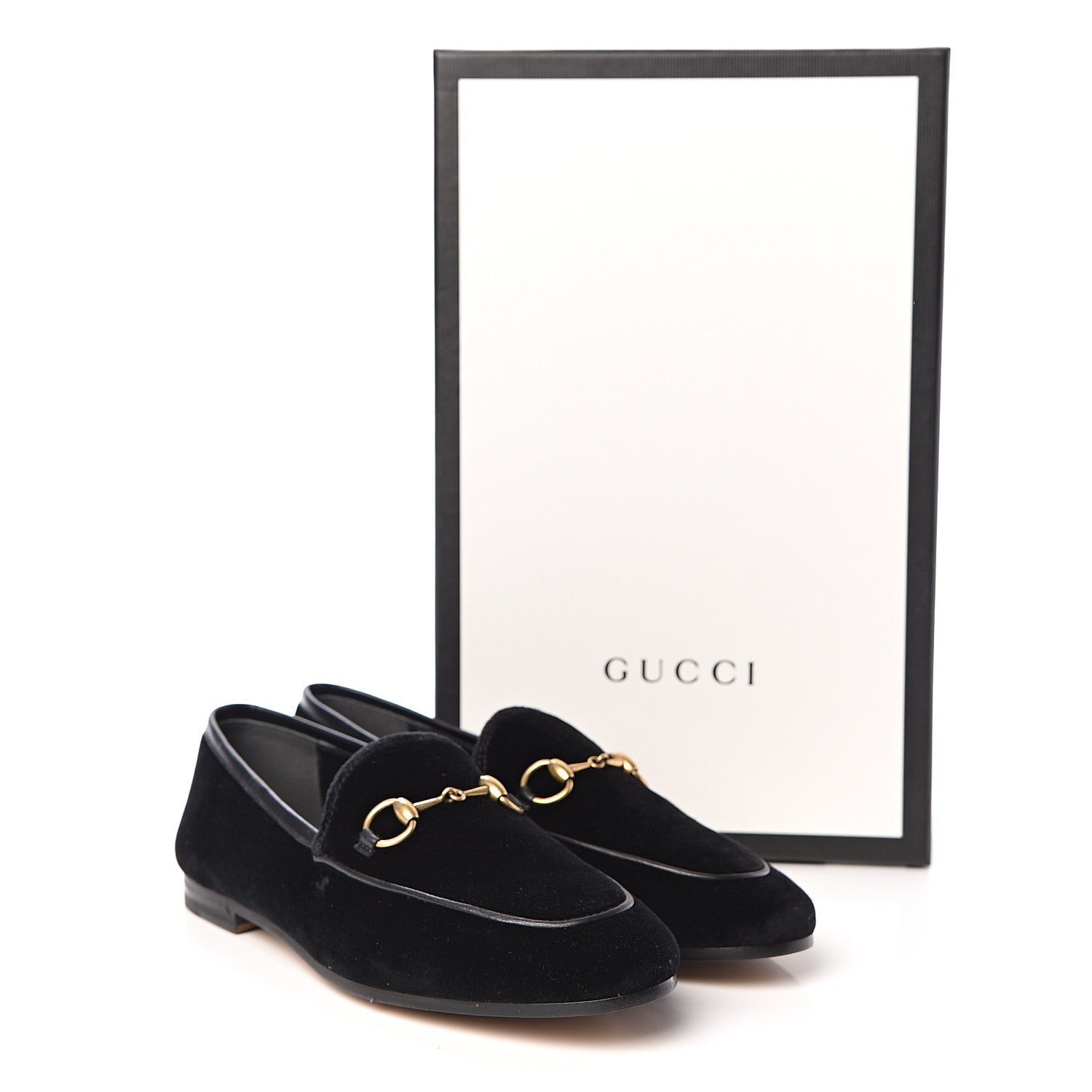 Gucci Velvet Horsebit Womens Jordaan Loafers 36 Black 9 of 9