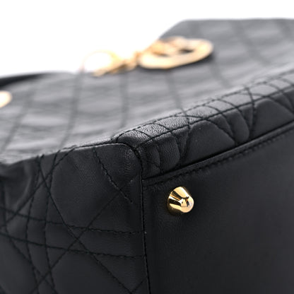Christian Dior Lambskin Cannage Large Lady Dior Black 8 of 17