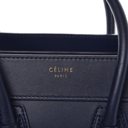 Celine Smooth Calfskin Micro Luggage Navy Blue 6 of 14
