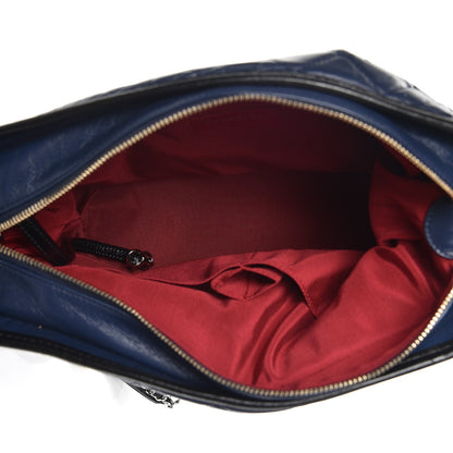 Chanel Aged Calfskin Quilted Medium Gabrielle Hobo Navy Black 5 of 11