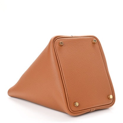 Hermes Taurillon Clemence Picotin Lock 18 PM Gold 4 of 11